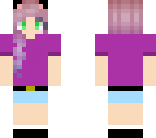 cat girl with purple hair
