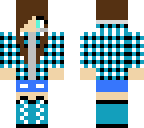 blue tomboy gamer girl