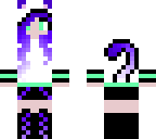 mint and purple cat girl