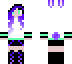 purple and mint bunny girl