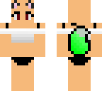 cat girl with cancer in bathing suit