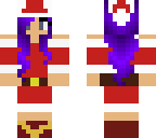 purple hair christmas girl