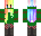 winter rainbow bunny