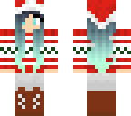 christmas girl blue hair