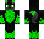 green and black wolf