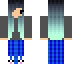 blue hair girl potato bro girl