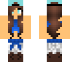blue plad girl