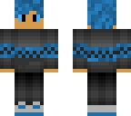 cool blue dyed hair boy