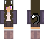 cute cat girl with headphones