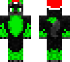 green and black christmas wolf