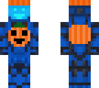 pumpkin blue robot