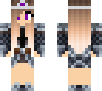 warrior girl with purple eyes