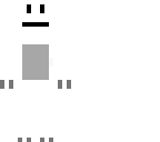 white dummy looking dino