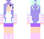 cute purple haired girl skin