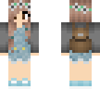 overall backpack girl