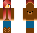 red hair sweater skin for girl