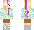 blue and purple cat girl