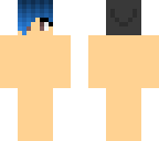 blue hair with beanie base