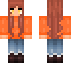 cute girl with orange hoodie
