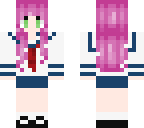 pink hair school girl