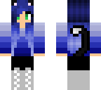 cute bluehair neko girl