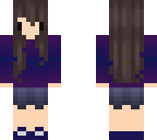 purple gradient chibi girl
