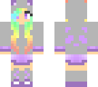 rainbow-grey panda girl