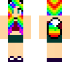 rainbow wolf girl