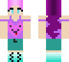cute girl pink an purps blue and grns
