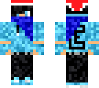 emo blue santa