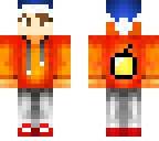 golden apple guy with blue santa hat