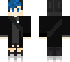 charlie coffee blue hair with coat