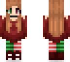 cute green and red candy cane girl