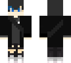 charlie coffee blue hair with coat and hood