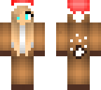 christmas raindeer with santa hat