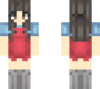 girl in overalls