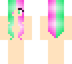 green-pink hair base