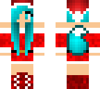 blue hair christmas girl