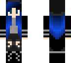 blue haired emo girl with beanie