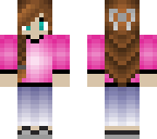 brunette in pink