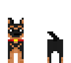 german shepard red collar