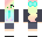 rainbow haired school girl
