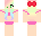 rainbow haired swimmer