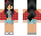 plaid girl with black hair