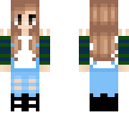 weird overalls girl