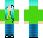 cool girl -teal hair