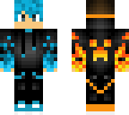 half blue half orange