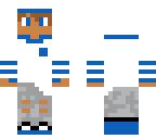 white and blue hood