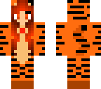 amber in a tiger onezie