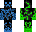 blue and green tron creeper